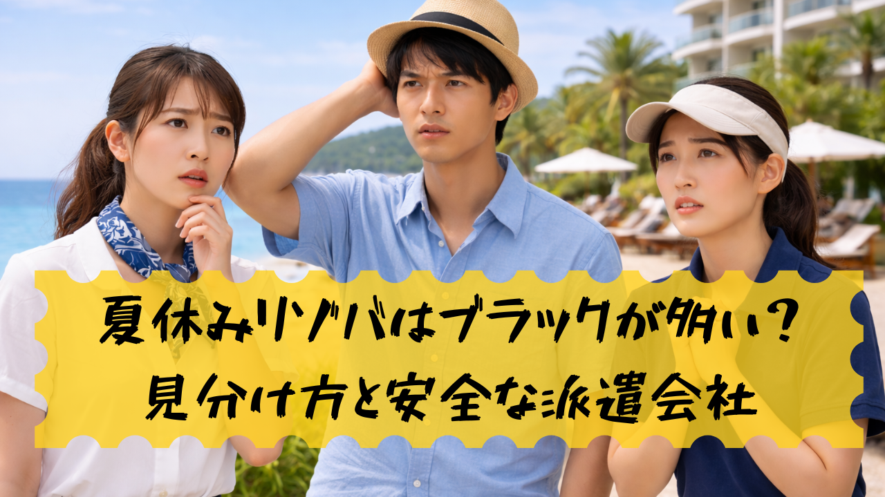 ブラックなリゾバに不安を感じているスタッフのイメージ